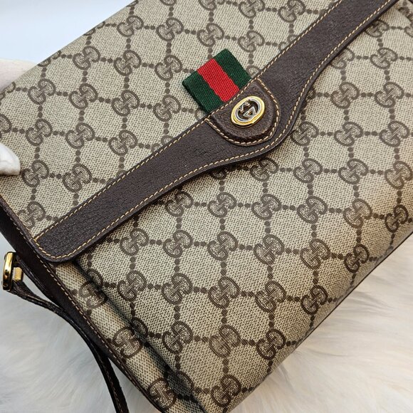 Gucci Web Sherry Line PVC Shoulder Bag - Picture 5 of 17